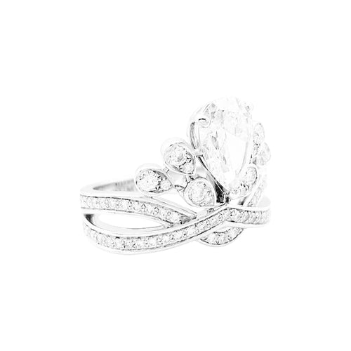Bague 48 Chaumet Joséphine Aigrette Impériale - Bague en platine et diamants 58 Facettes 35032