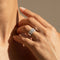 Bague 57 Bague en or blanc 14K avec 15 diamants taille brillant 58 Facettes 3230-11