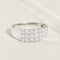Bague 57 Bague en or blanc 14K avec 15 diamants taille brillant 58 Facettes 3230-11
