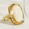 Bague 52.5 Bague Mid-Century en or jaune 14K avec opale cabochon 58 Facettes 3229-19