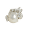 Bague 54 Ring statement en or blanc 14K avec perle de Tahiti et diamants 58 Facettes 3229-16