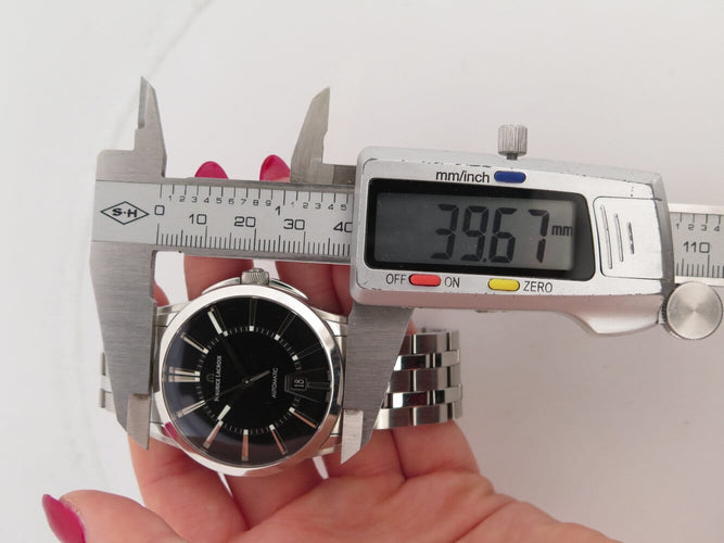 Montre Maurice Lacroix - Montre Pontos Date automatique 40 mm en acier palladié 58 Facettes 273056