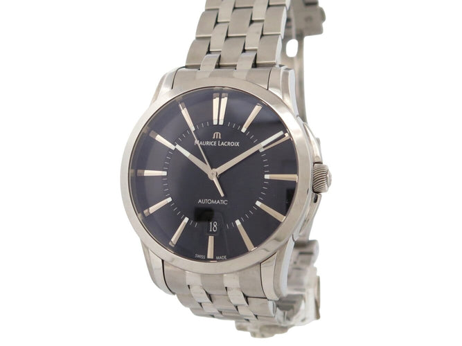 Montre Maurice Lacroix - Montre Pontos Date automatique 40 mm en acier palladié 58 Facettes 273056