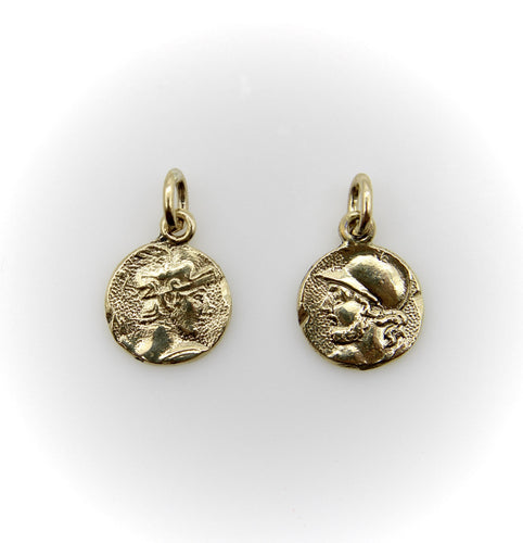 Pendentif Shiebler - Pendentif guerrier Mars en or jaune 14k 58 Facettes A20060