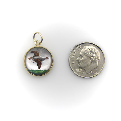 Pendentif Essex crystal - Pendentif charme dinde sauvage en or 18K 58 Facettes A2006A