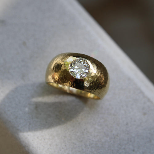 Bague Bague édouardienne demi-jonc en or 18 carats et diamant 58 Facettes A20049