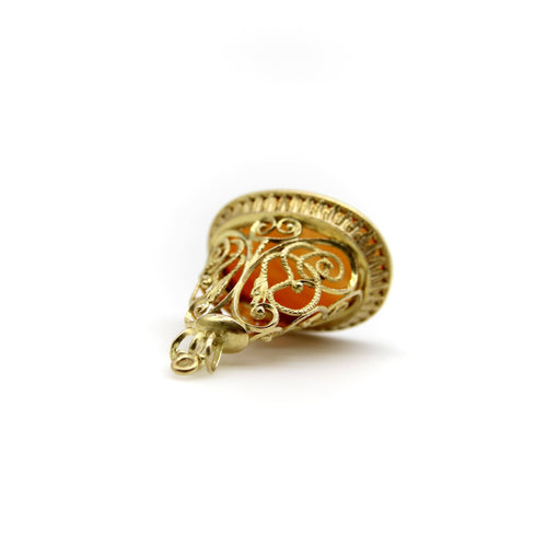 Pendentif Fob victorien serpent - Pendentif en or 14K et cornaline 58 Facettes A2003Z