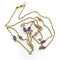 Collier Chaîne à stations édouardienne - Collier en or 14K et améthystes 58 Facettes A2002K