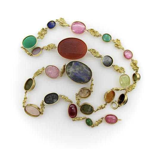 Collier Collier vintage - Scarabées style revival égyptien en or 18 carats 58 Facettes A20034