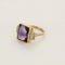 Bague 54 Bague Art déco en or jaune 18K et platine, améthyste et diamants 58 Facettes BLO0462