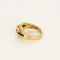 Bague 49 Bague bandeau en or jaune 18K avec saphir et diamants 58 Facettes SAI0750
