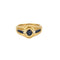 Bague 49 Bague bandeau en or jaune 18K avec saphir et diamants 58 Facettes SAI0750