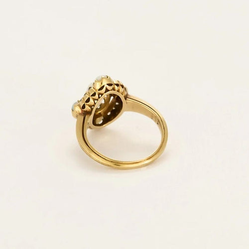 Bague 49 Bague début XXe siècle en or jaune 18K, opales et diamants 58 Facettes PRG1880