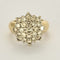 Bague 51.5 Bague fleur en or jaune et or blanc avec diamants 2,12 ct 58 Facettes LIS2771