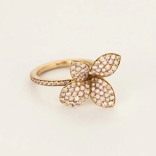 Bague 52 Pasquale Bruni - Bague fleur en or jaune 18k et tourmalines roses 58 Facettes LAN1471