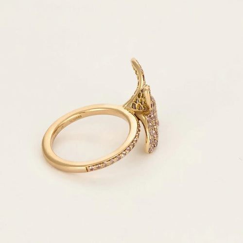 Bague 52 Pasquale Bruni - Bague fleur en or jaune 18k et tourmalines roses 58 Facettes LAN1471