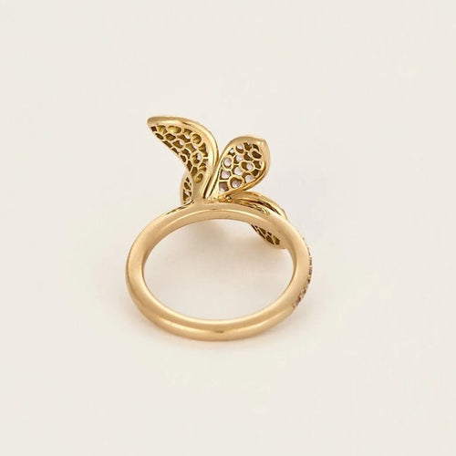 Bague 52 Pasquale Bruni - Bague fleur en or jaune 18k et tourmalines roses 58 Facettes LAN1471