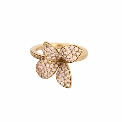 Bague 52 Pasquale Bruni - Bague fleur en or jaune 18k et tourmalines roses 58 Facettes LAN1471