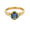 Bague 52.5 Bague en or jaune 18K avec saphir 1,15 ct et diamants troïdia 58 Facettes COL2959