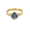 Bague 52.5 Bague en or jaune 18K avec saphir 1,15 ct et diamants troïdia 58 Facettes COL2959