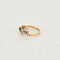 Bague 54 Bague début XXe - Motif floral en or jaune et blanc 18K, rubis et diamants 58 Facettes LAN12232
