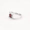 Bague 53 Bague mouvementée en or blanc 18K avec rubis et diamants 58 Facettes GU267