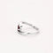 Bague 53 Bague mouvementée en or blanc 18K avec rubis et diamants 58 Facettes GU267