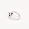 Bague 53 Bague mouvementée en or blanc 18K avec rubis et diamants 58 Facettes GU267