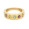 Bague 52.5 Bague jonc matelassée Tutti Frutti en or jaune 18K et quartz 58 Facettes LAV1909