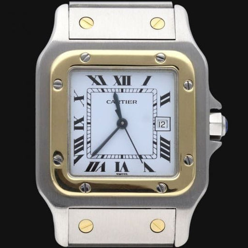 Montre Cartier Santos - Montre automatique en or jaune et acier 58 Facettes MT45181