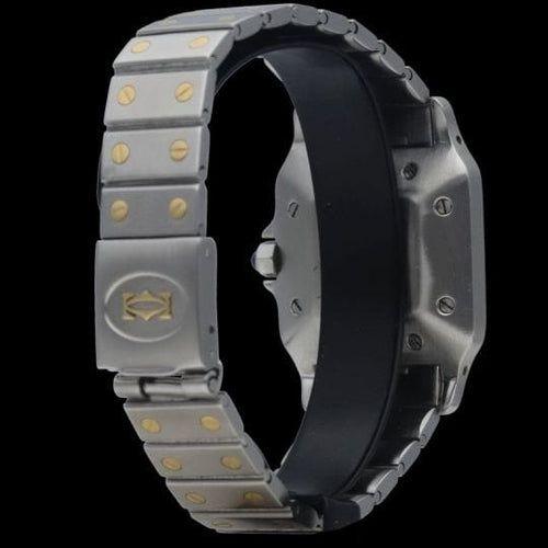 Montre Cartier Santos - Montre automatique en or jaune et acier 58 Facettes MT45181