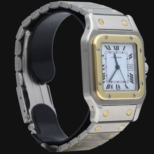 Montre Cartier Santos - Montre automatique en or jaune et acier 58 Facettes MT45181