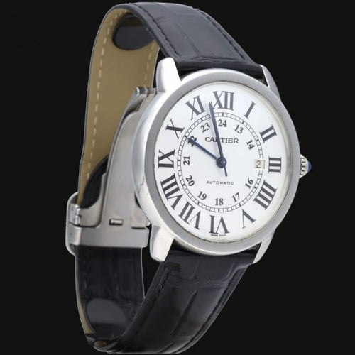 Montre Cartier Ronde Solo - Montre ronde en acier 42 mm 58 Facettes MT45151