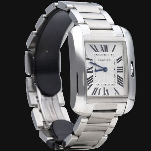Montre Cartier Tank Anglaise - Montre femme en acier quartz 58 Facettes MT45202