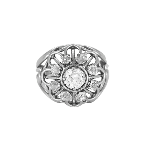 Bague 51 Bague Platine 58 Facettes B250653