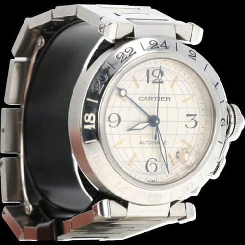 Montre Cartier Pasha GMT - Montre automatique en acier 35 mm 58 Facettes MT45246