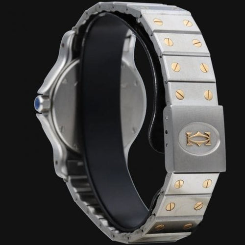 Montre Cartier Santos - Montre ronde octogonale en or jaune et acier 58 Facettes MT45167