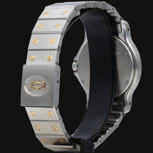 Montre Cartier Santos - Montre ronde octogonale en or jaune et acier 58 Facettes MT45167