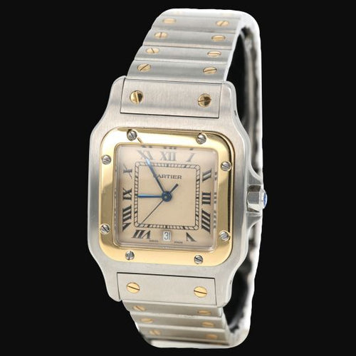 Montre Cartier Santos - Montre Galbée en or jaune et acier 58 Facettes MT45158