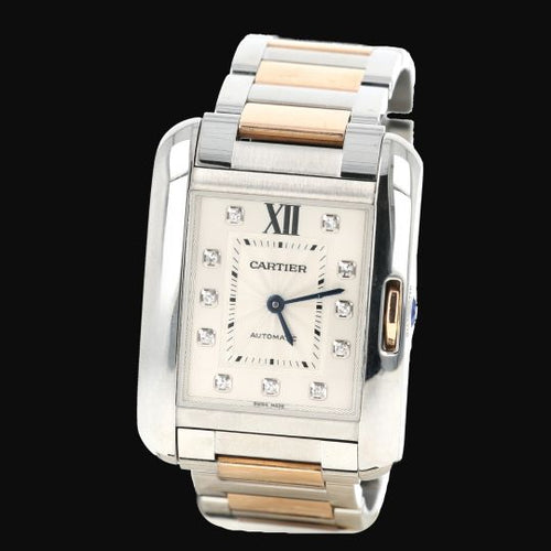Montre Cartier Tank Anglaise - Montre femme en or rose et acier 58 Facettes MT45205