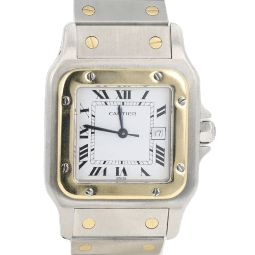 Montre Cartier Santos - Montre dame en or jaune 18K et acier 58 Facettes MT45184