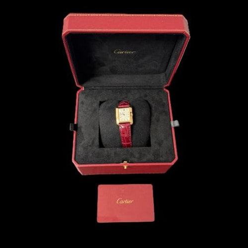 Montre Cartier Tank Anglaise - Montre femme en or rose 58 Facettes MT45145