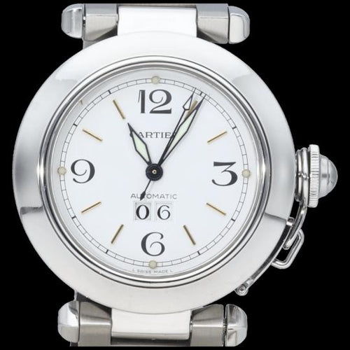 Montre Cartier Pasha - Montre automatique 35 mm en acier 58 Facettes MT45234
