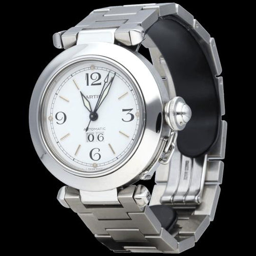 Montre Cartier Pasha - Montre automatique 35 mm en acier 58 Facettes MT45234