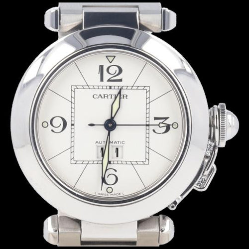 Montre Cartier Pasha - Montre automatique 35 mm en acier 58 Facettes MT45237