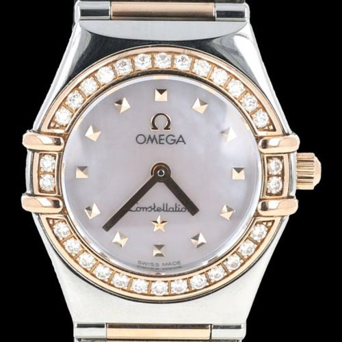 Montre Omega Constellation Mini - Montre femme en or rose et acier, diamants 58 Facettes MT45136
