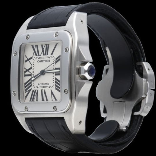 Montre Cartier Santos 100 XL - Montre automatique homme en acier 58 Facettes MT45161