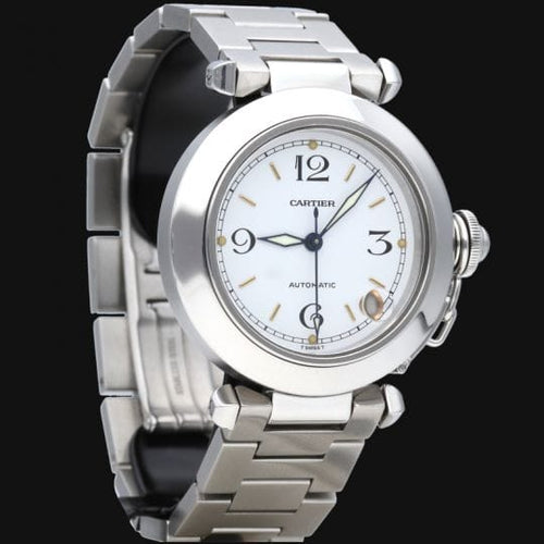 Montre Cartier Pasha - Montre automatique en acier 35 mm 58 Facettes MT45236