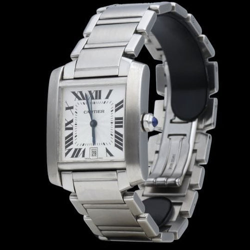 Montre Cartier Tank Française - Montre GM automatique en acier 58 Facettes MT45221