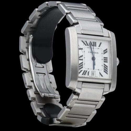 Montre Cartier Tank Française - Montre GM automatique en acier 58 Facettes MT45221
